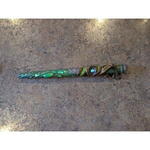 2022 MagiQuest Wand Green Brown Great Wolf Lodge Magic Quest Game Lights Up